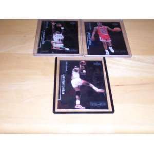 Michael Jordan lot of 3 cards 1998/99 upper deck Black Diamond #1, 2 
