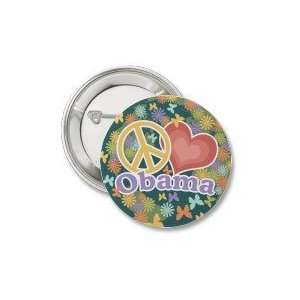  Peace Love Obama Button: Everything Else