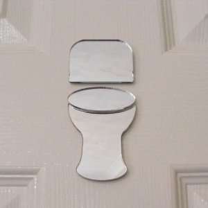  Toilet Door Sign Mirror 45cm X 30cm: Home & Kitchen