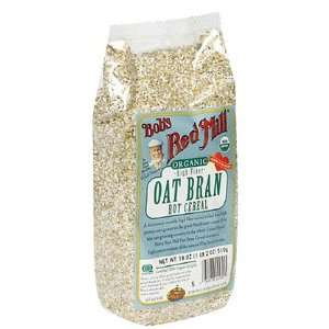 Bobs Red Mill Organic Oat Bran Hot Cereal, 18 oz, 4 ct (Quantity of 2 