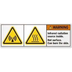  Infrared radiation source inside. Hot surface. Can burn 