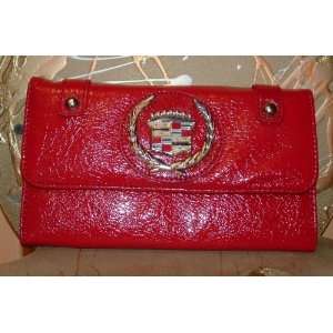  Ashley M Cadillac Clutch Vinyl Wallet Red: Everything Else