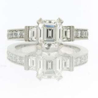 37ct Emerald Cut Diamond Engagement Anniversary Ring  