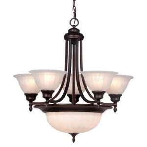 Vaxcel USA Lighting CH33308OBB, Brussels 5 Light Chandelier Lighting 