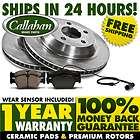 REAR Premium Callahan OE Blank Brake Rotors Quiet Ceramic Pads 323 325 