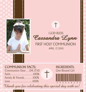 FIRST COMMUNION CANDY WRAPPERS / PARTY FAVORS  