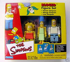 THE SIMPSONS BLOCKO Figure Set Homer Marge Lisa NEW  