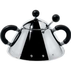  Alessi Michael Graves Sugar Bowl with Spoon Black: Kitchen 