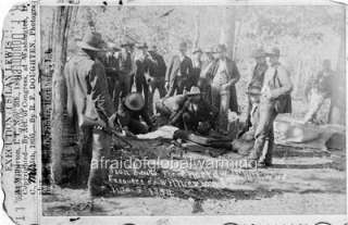 Photo 1890s Oklahoma, Choctaw Indian Executed  
