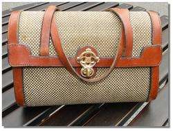 vintage John Romain 70s Hand Bag Purse leather basketweave RARE OLD 