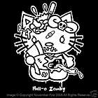 More Like Hell o Zomby Shirt Zombie Hello Kitty Parody Goth Punk 