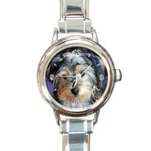  Yorkshire Terrier Puppy Dog 3 Round Italian Charm Watch 