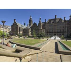  Peace Gardens and Town Hall, Sheffield, Yorkshire, England 