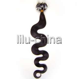 20inch Micro loop Wavy/Curly Remy Human Hair Extension in 8 Colors 