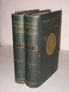 PERSONAL MEMOIRS of U. S. GRANT   1885 2 Vols Illustd  