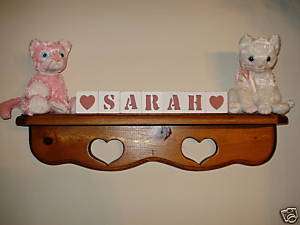 Baby Name Blocks SARAH Rose Pink  
