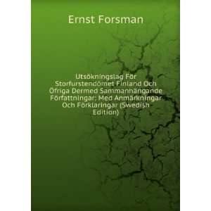   rkningar Och FÃ¶rklaringar (Swedish Edition) Ernst Forsman Books
