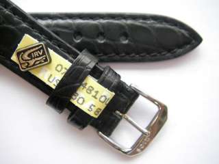 Rios1931 genuine alligator skin Black watch band  