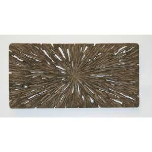  Long Square Wall Décor in Rotten Wood (Set of 2)