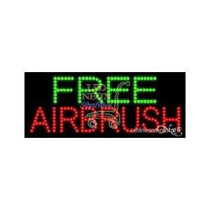  Free Airbrush LED Sign 11 inch tall x 27 inch wide x 3.5 