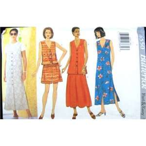  Butterick Sewing Pattern 4550 Misses Dress. Top, Skirt 