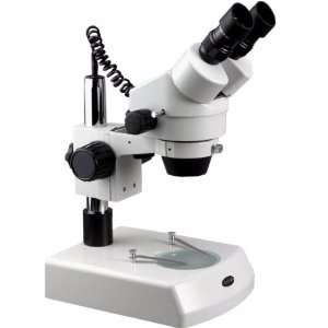 5X 45X Binocular Stereo Zoom Microscope with Dual Halogen Lights 