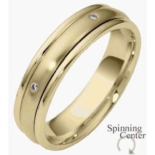  SPINNING 14 Karat Yellow Gold Diamond Band, 0.025TCW   6 