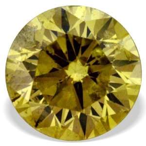   21 Ctw Canary Yellow Round Natural Loose Diamond For Ring: Jewelry