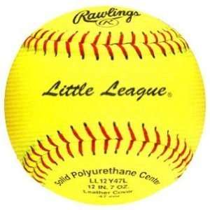   12 Inch Little League Optic Yellow Leather Softball