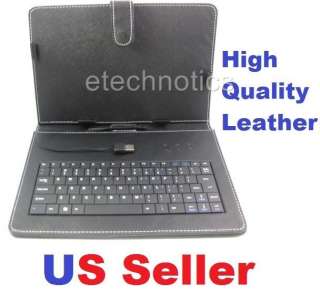10 inch Leather Tablet PC Case Cover with USB 2.0 Keyboard & Stylus 