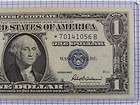 1957 STAR One Dollar Silver Certificate Grades Very Fine+ Serial 