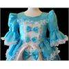 Blue Victorian Wedding Flower Girls Dress Gown  