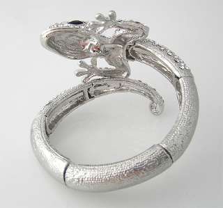 Lizard Gecko bracelet bangle w Swarovski Crystal B144  