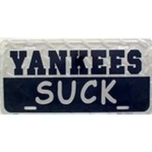  Yankees Suck License Plate Plates Tag Tags auto vehicle car 