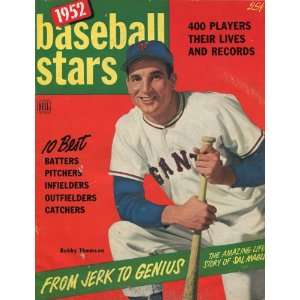  Bobby Thompson Unsigned 1952 Baseball Stars Magazine 