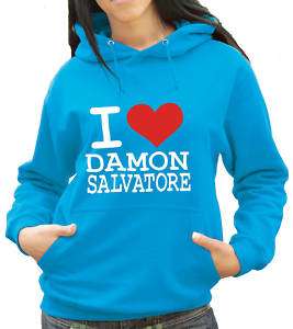 Love Damon Salvatore   Vampire Diaries Hoody (1069)  