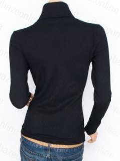  Trendy Long Sleeves Turtleneck Blouse Shirt Top  