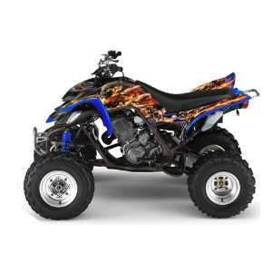 AMR Racing Yamaha Raptor 660 ATV Quad Graphic Kit   Firestorm: Blue