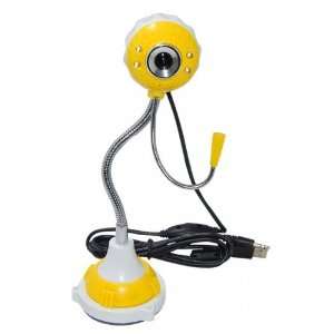  3 MegaPixel Yellow Webcam with Suction Mount, Microphone 