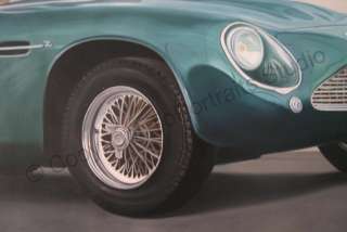 Aston Martin DB4 GT Zagato 1961 Original Oil Painting  