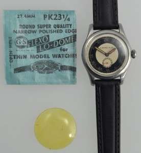 VTG Borel Automatic c1940s AS 1171 17J Mens Watch Black Race Track 