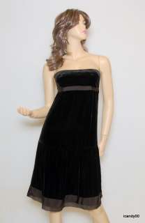Nwt $325 JUICY COUTURE Velvet Velour Lined in Silk Cocktail Dress Top 