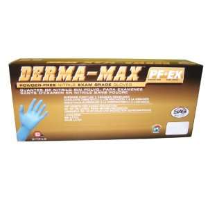SAS Safety 6610 40 Derma Max Powder Free Exam Grade Disposable Nitrile 