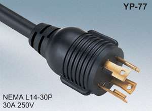 Yung Li 10/4 30A 20 outlets de cable de extensión 4 generador