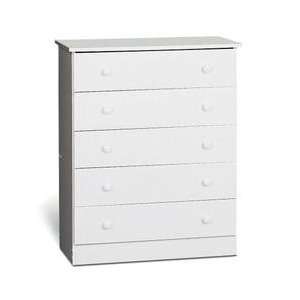   Drawer Chest in White   Prepac Furniture   WHD 3038 5: Home & Kitchen
