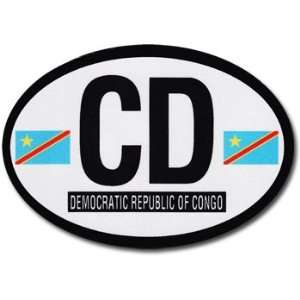  Congo   Democratic Republic of   Oval Decal: Patio, Lawn 