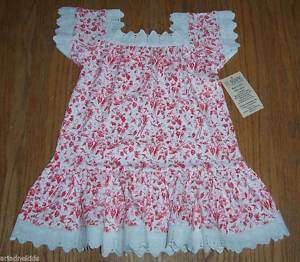 Victorian Lace Floral Cotton Baby Peasant Dress 1 Day  
