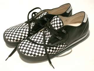   Rolly A Checker Checkerboard Black White Two Tone Shoes size 13  