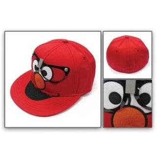  Sesame Street Glasses Elmo Fitted Flat bill Baseball Hat 