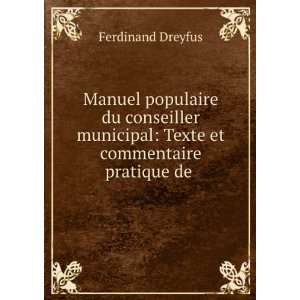   De La Loi Du 5 Avril 1884 (French Edition) Ferdinand Dreyfus Books